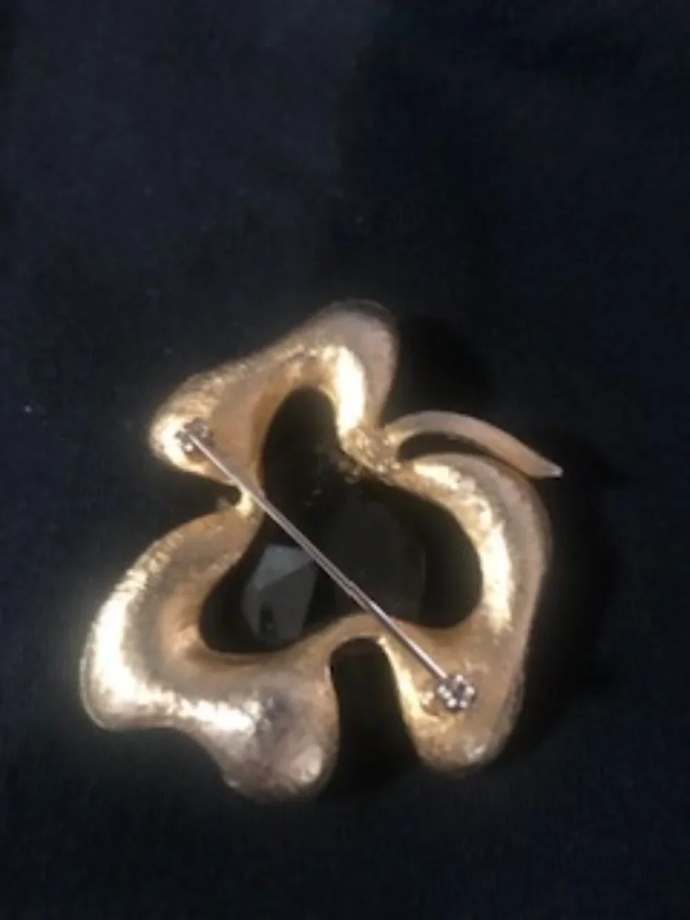 Vintage faux topaz brooch
